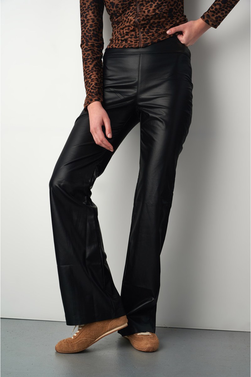 FAUX LEATHER HIGH WAISTED PANTS-24831277-110