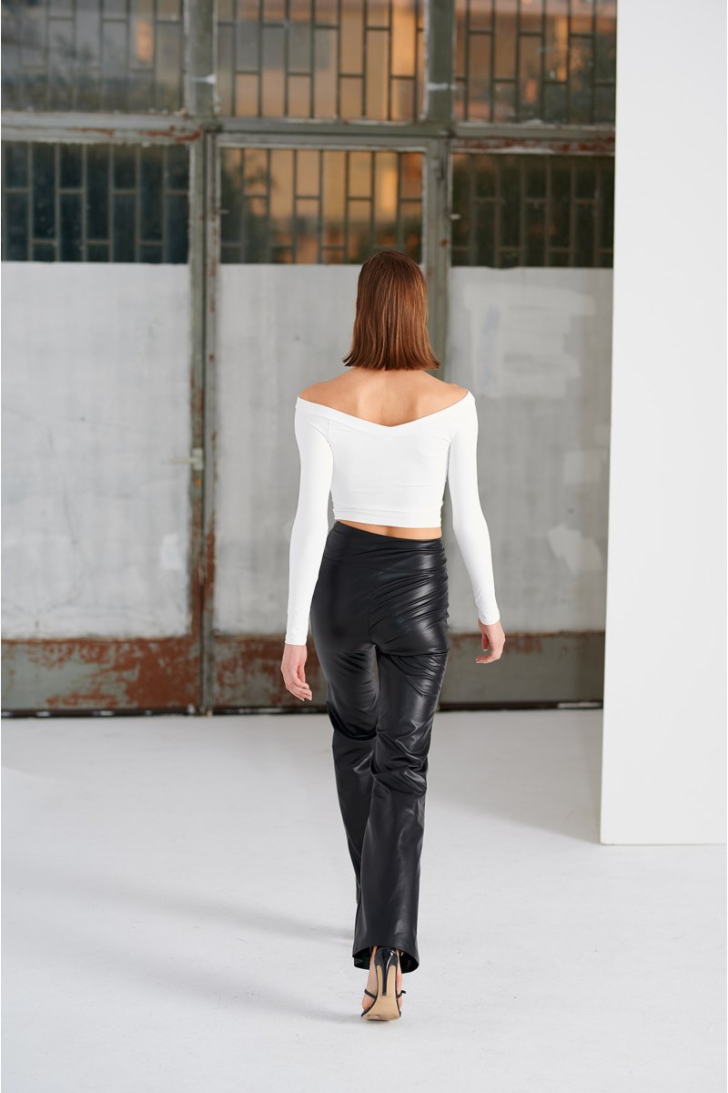 LONG SLEEVED TOP WITH 'V' NECKLINE-24832223-102