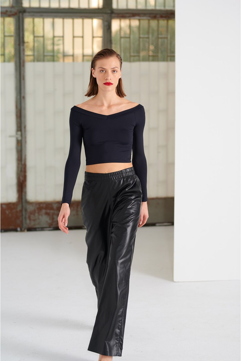 LONG SLEEVED TOP WITH 'V' NECKLINE-24832223-110