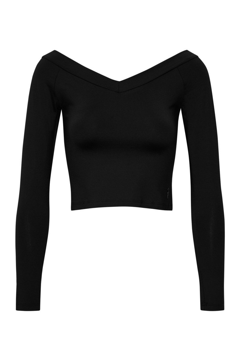 LONG SLEEVED TOP WITH 'V' NECKLINE-24832223-110