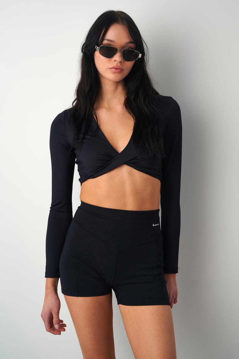 MONOCHROME TWISTED CROP TOP-24832224-110