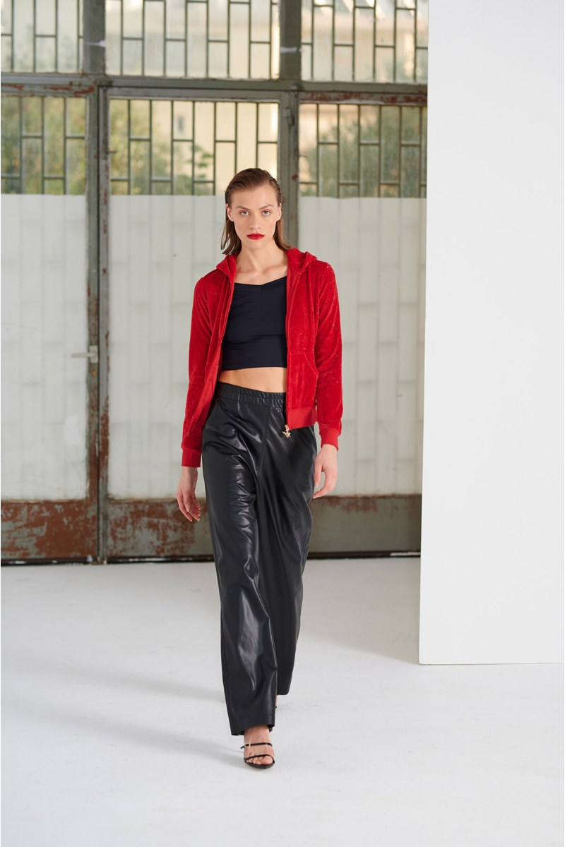 MULTICOLOR STRASS EMBELLISHED VELOUR JACKET-24833026-637