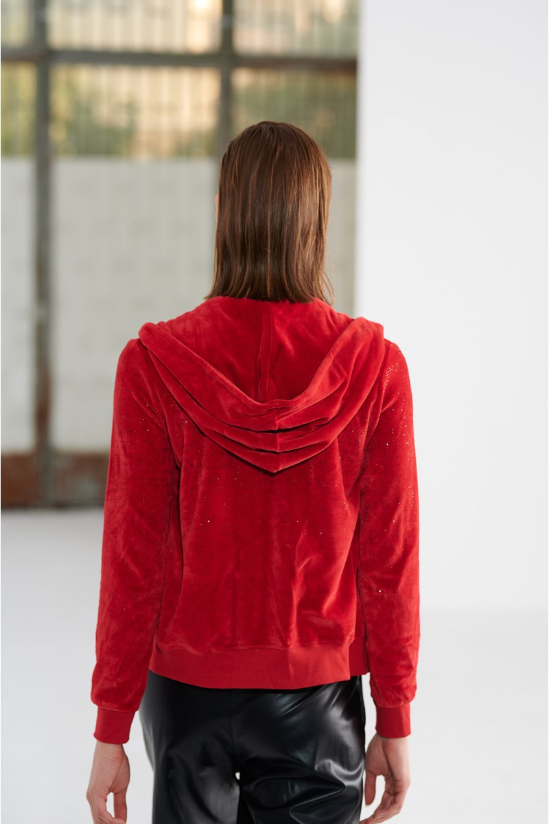 MULTICOLOR STRASS EMBELLISHED VELOUR JACKET-24833026-637