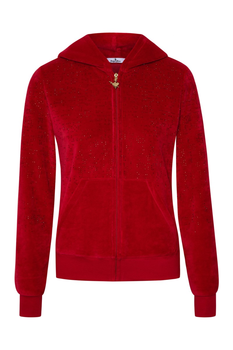 MULTICOLOR STRASS EMBELLISHED VELOUR JACKET-24833026-637