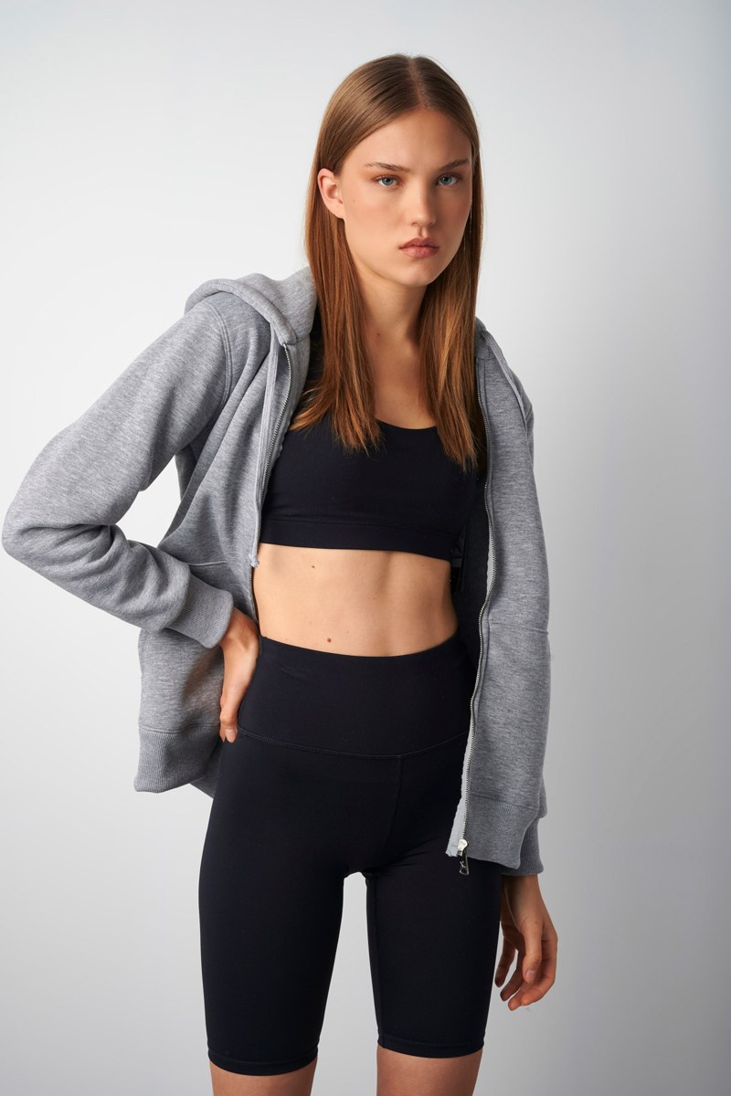 BASIC COTTON HOODED JACKET WITH INNER SOFT FLEECE FABRIC-24833070-211