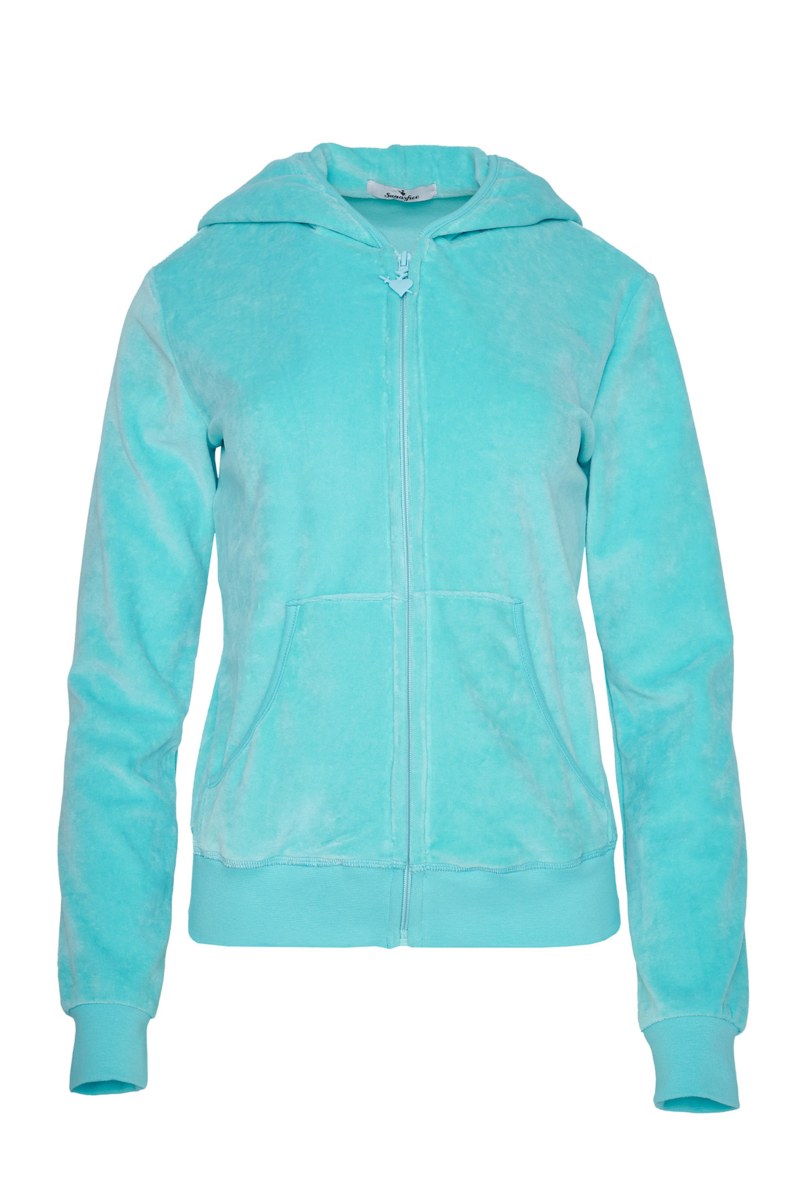 MONOCHROME HOODED VELOUR JACKET-24833170-309