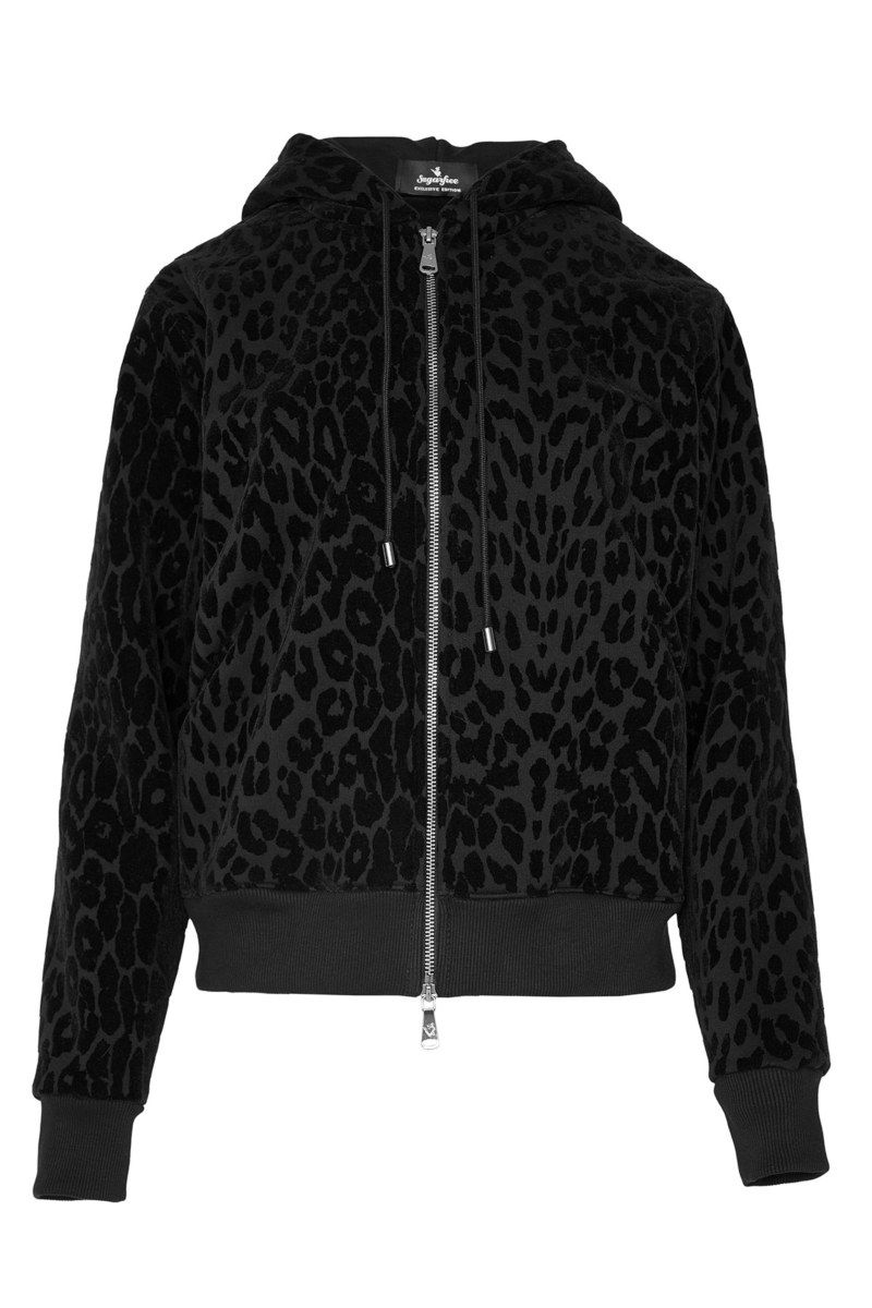 LEOPARD PRINTED OVERSIZED HOODIE COTTON JACKET-24833383-110