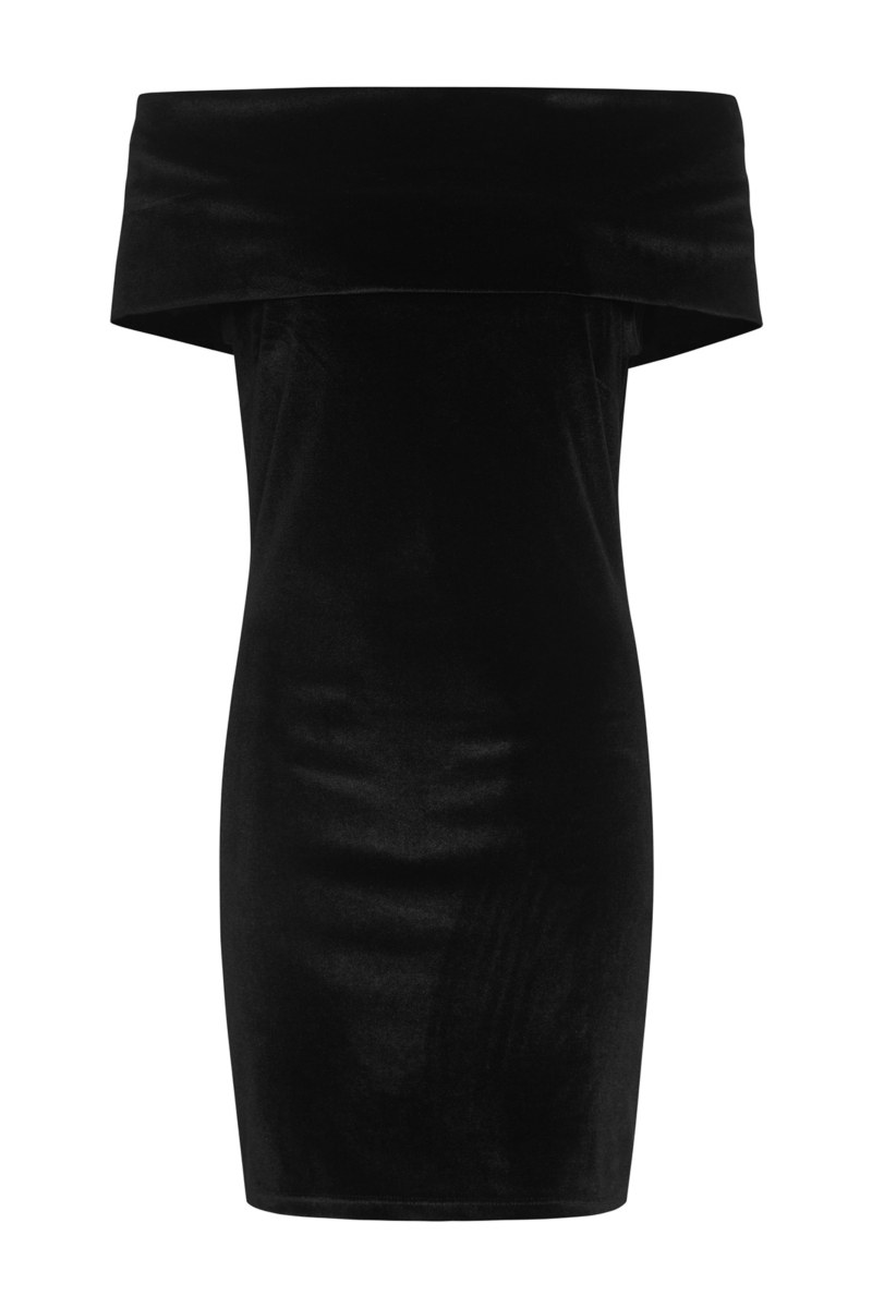 OFF-THE-SHOULDER VELOUR MINI DRESS-24834279-110