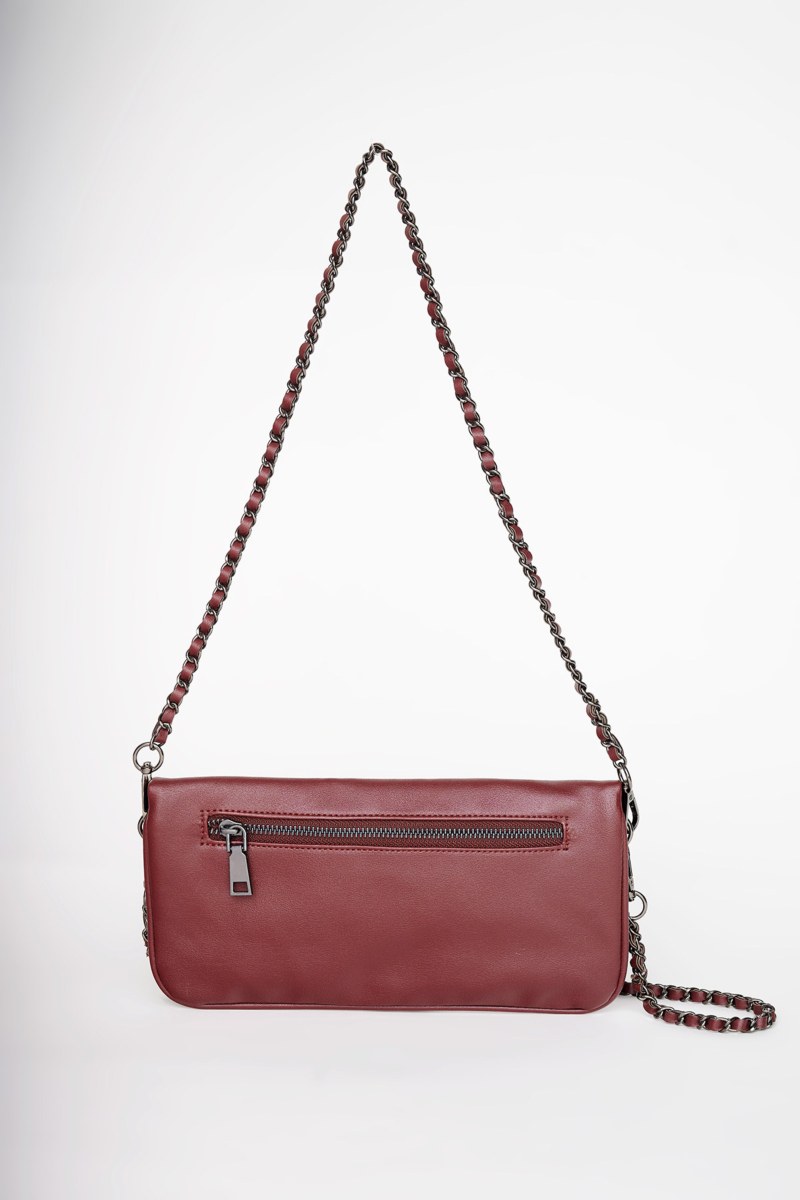 SHOULDER BAG WITH DETACHABLE DECORATIVE CHAIN-24839021-635