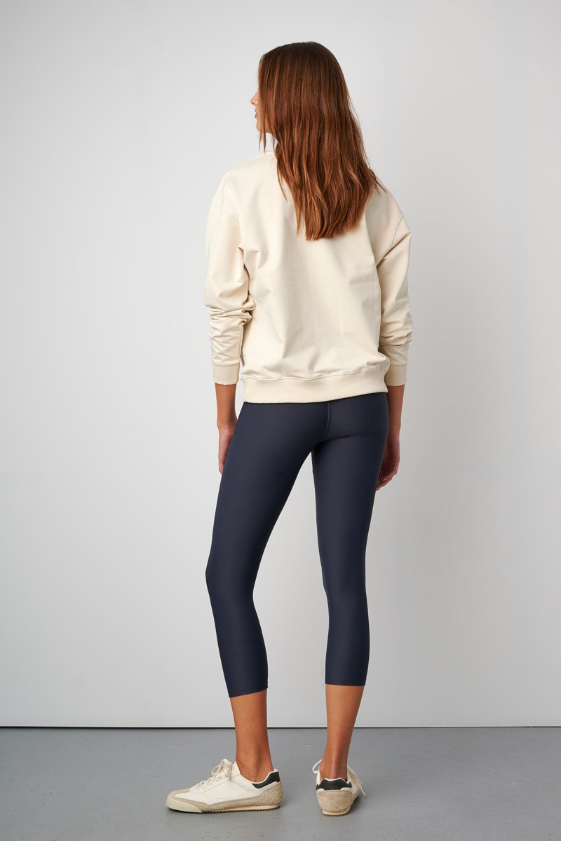 SATIN TOUCH HIGH WAISTED CROP SPORTS LEGGINGS-24845012-920