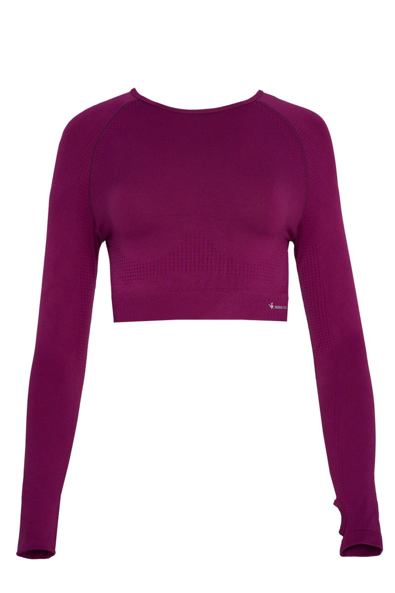 SEAMLESS ΑΘΛΗΤΙΚΗ ΚΟΝΤΗ ΜΠΛΟΥΖΑ ΜΕ ΛΕΠΤΟΜΕΡΕΙΑ ΣΤΟΥΣ ΑΝΤΙΧΕΙΡΕΣ-24848060-633