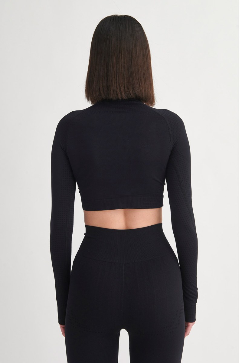 SEAMLESS SPORTS CROP TOP WITH THUMB DETAILS-24848062-110