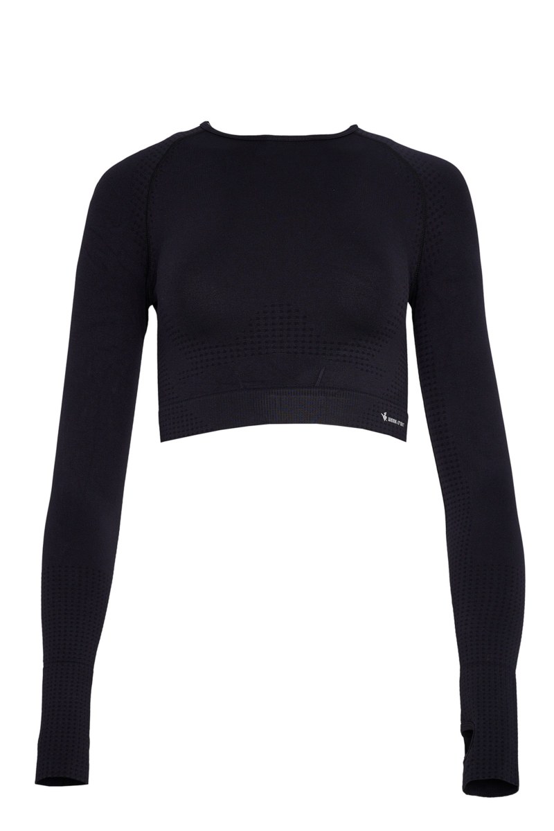 SEAMLESS SPORTS CROP TOP WITH THUMB DETAILS-24848062-110