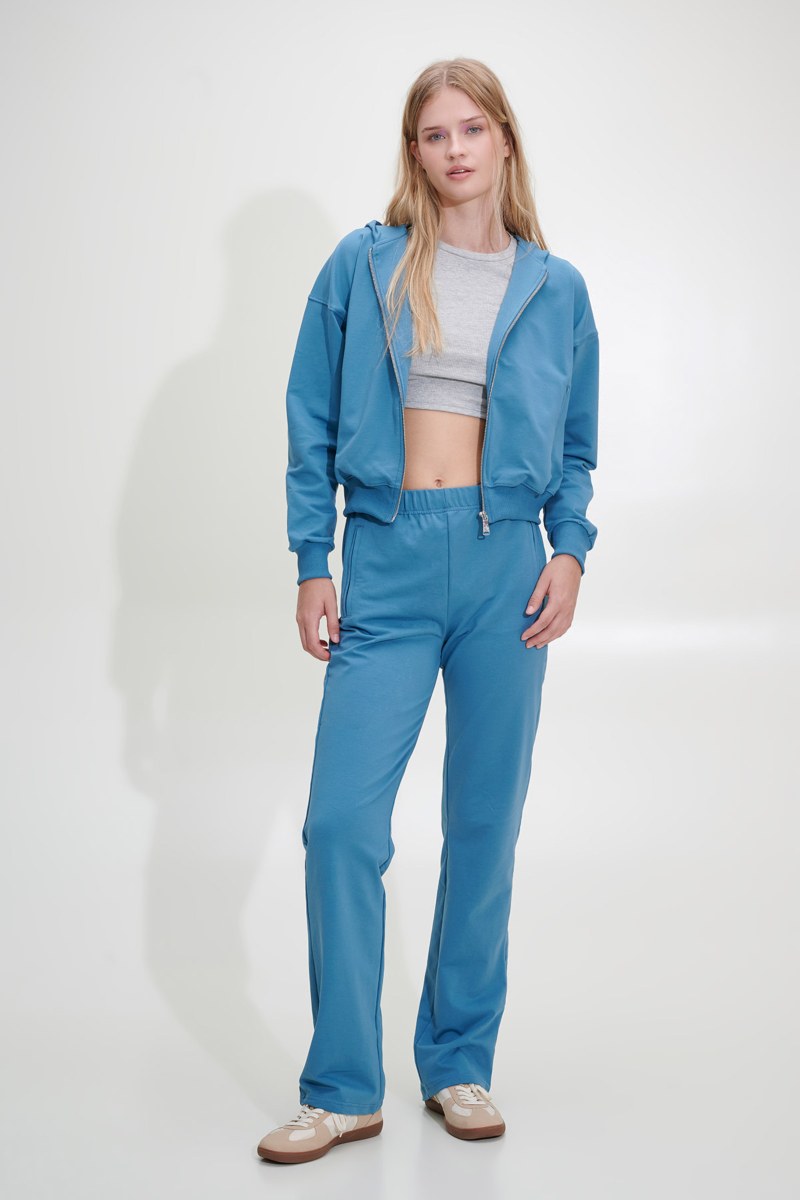 COTTON PANTS WITH ZIPPED POCKETS-24861081-936