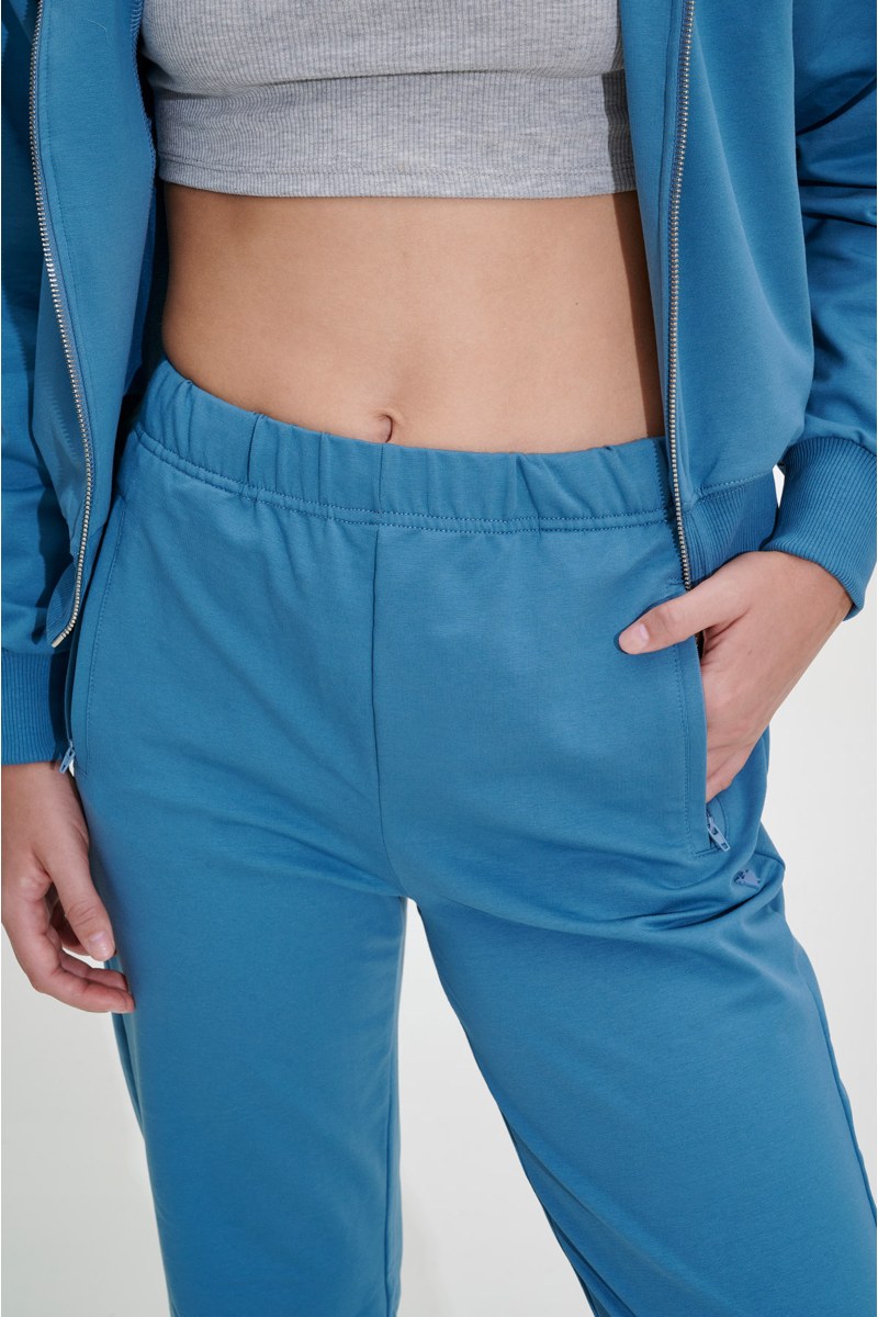 COTTON PANTS WITH ZIPPED POCKETS-24861081-936