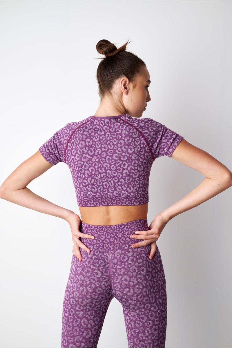 LEOPARD PRINTED SEAMLESS SPORTS CROPPED TOP-24862047-823