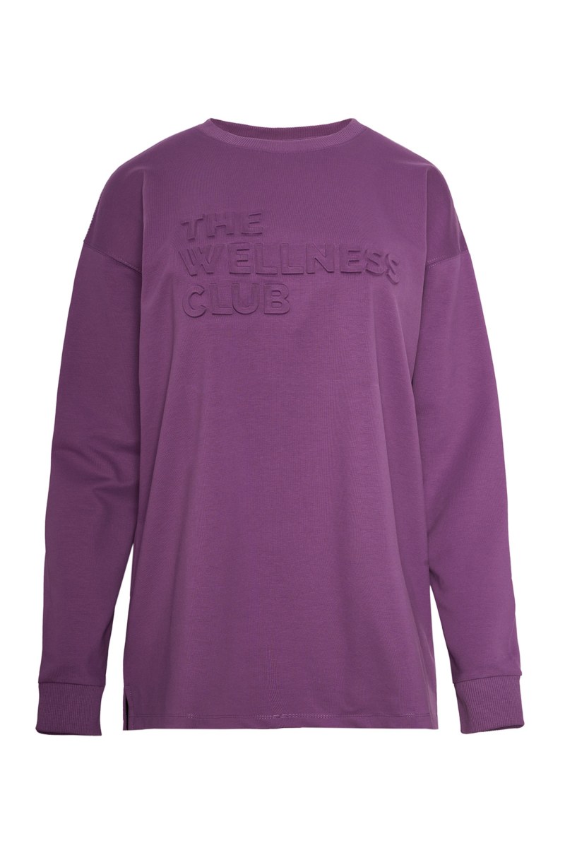 EMBOSSED PRINT OVERSIZED COTTON SWEATSHIRT-24862085-823