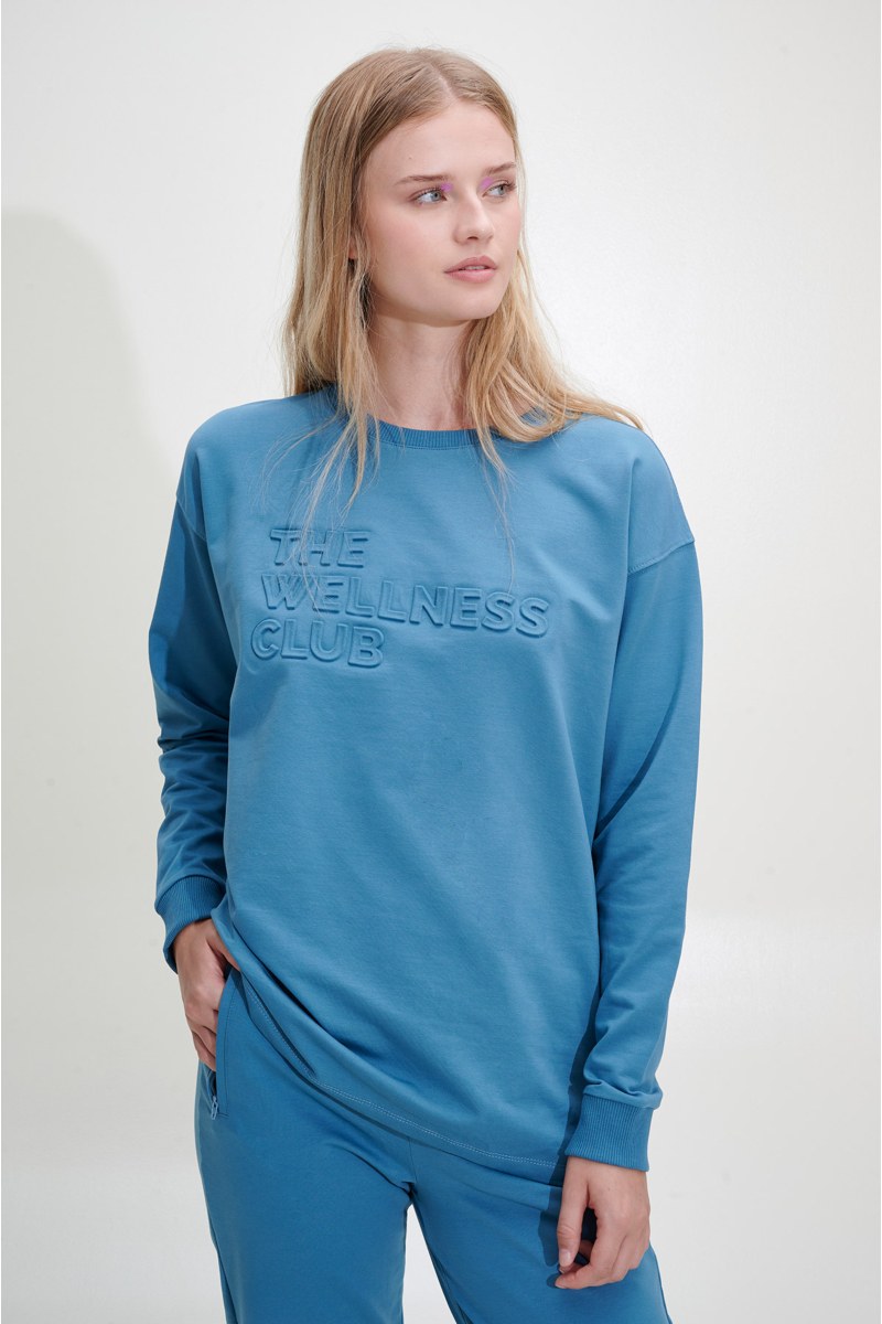 EMBOSSED PRINT OVERSIZED COTTON SWEATSHIRT-24862085-936