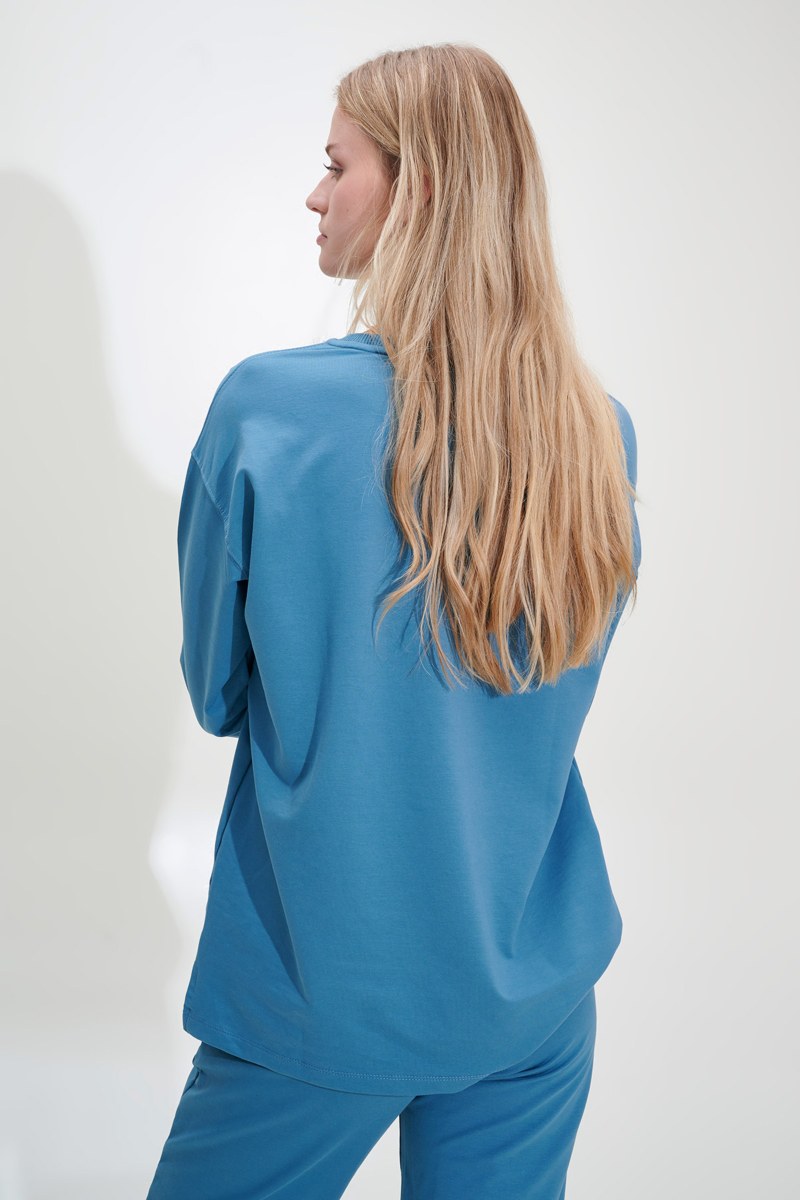 EMBOSSED PRINT OVERSIZED COTTON SWEATSHIRT-24862085-936