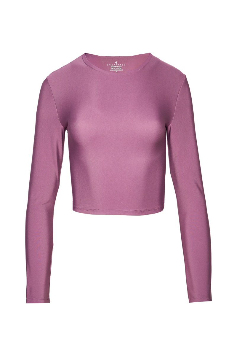 LONG SLEEVED CROP TOP / SPORTS BRA WITH OPEN BACK-24862097-845