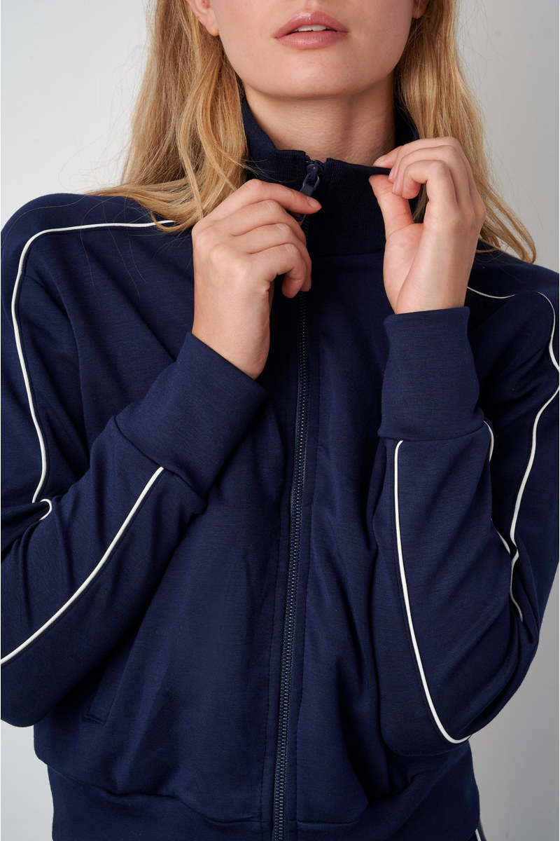 CONTRAST PIPING SOFT LIGHT TOUCH JACKET-24863060-816