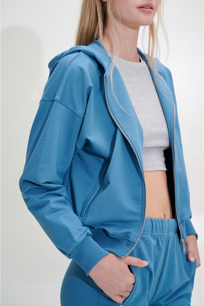 COTTON JACKET WITH ZIPPED POCKETS-24863081-936