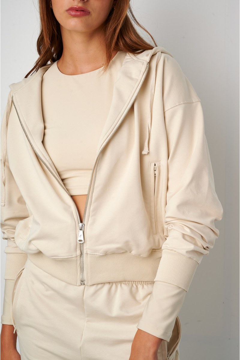 COTTON JACKET WITH ZIPPED POCKETS-24863082-103