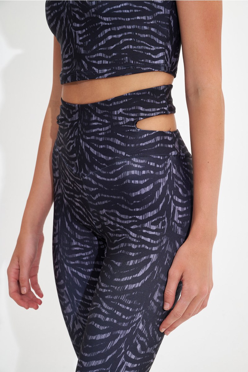 ZEBRA PRINTED SPORTS LEGGINGS WITH CUT-OUT DETAIL-24865109-206