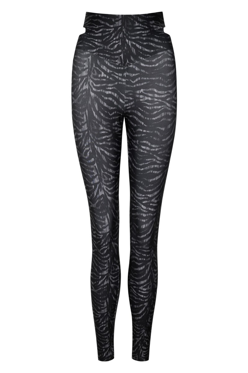 ZEBRA PRINTED SPORTS LEGGINGS WITH CUT-OUT DETAIL-24865109-206