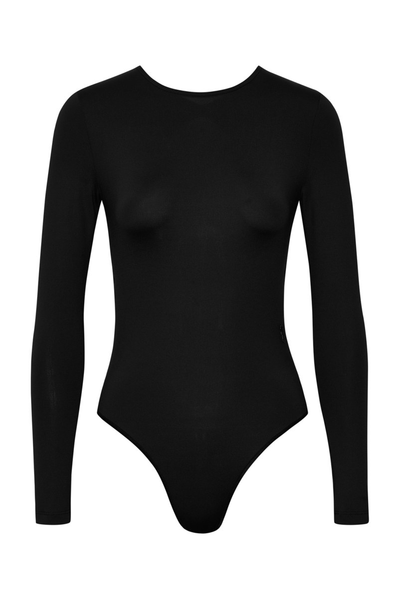FITTED LONG SLEEVED BODYSUIT WITH OPEN BACK-24866225-110