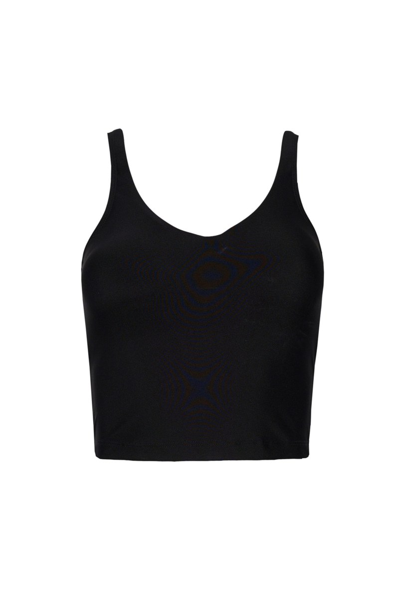 SATIN TOUCH MONOCHROME SPORTS CROP TOP WITH INNER CUPS-24868022-110