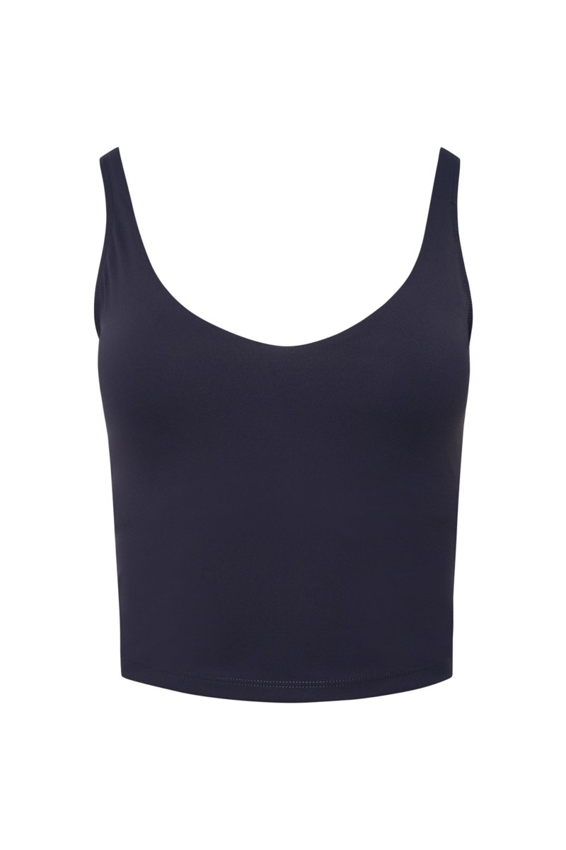 SATIN TOUCH MONOCHROME SPORTS CROP TOP WITH INNER CUPS-24868022-920