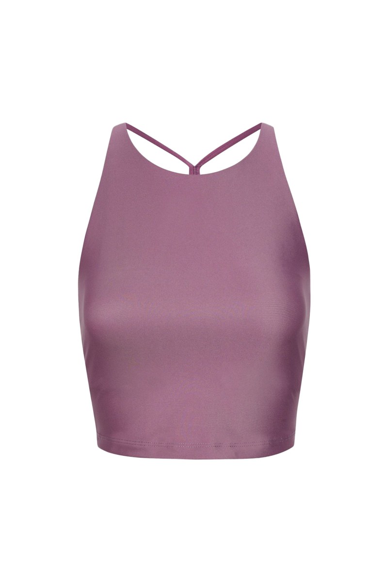 SPORTS CROP TOP WITH STRAPPY CROSSED BACK-24868097-845