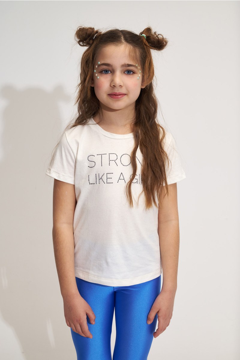 EMBELLISHED COTTON T-SHIRT FOR GIRLS-25612010-100