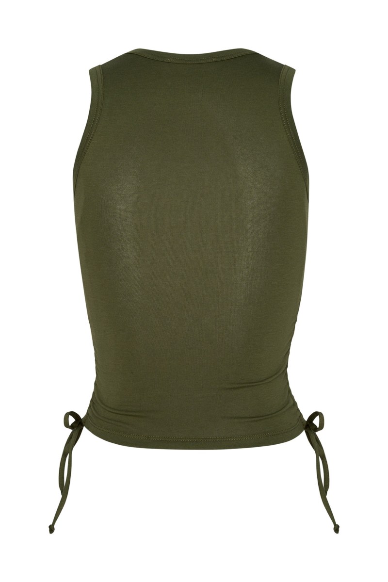 GATHERED SLEEVELESS TOP FOR TEENS-25612089-521