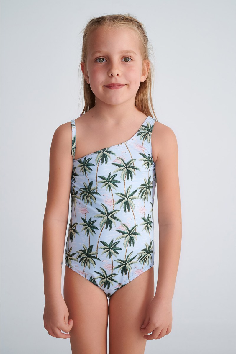 ONE SHOULDER ONEPIECE SWIMSUIT FOR GIRLS-25615010-309