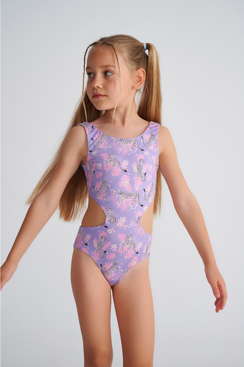 ONEPIECE SWIMSUIT WITH SIDE CUT-OUTS FOR GIRLS-25615035-800