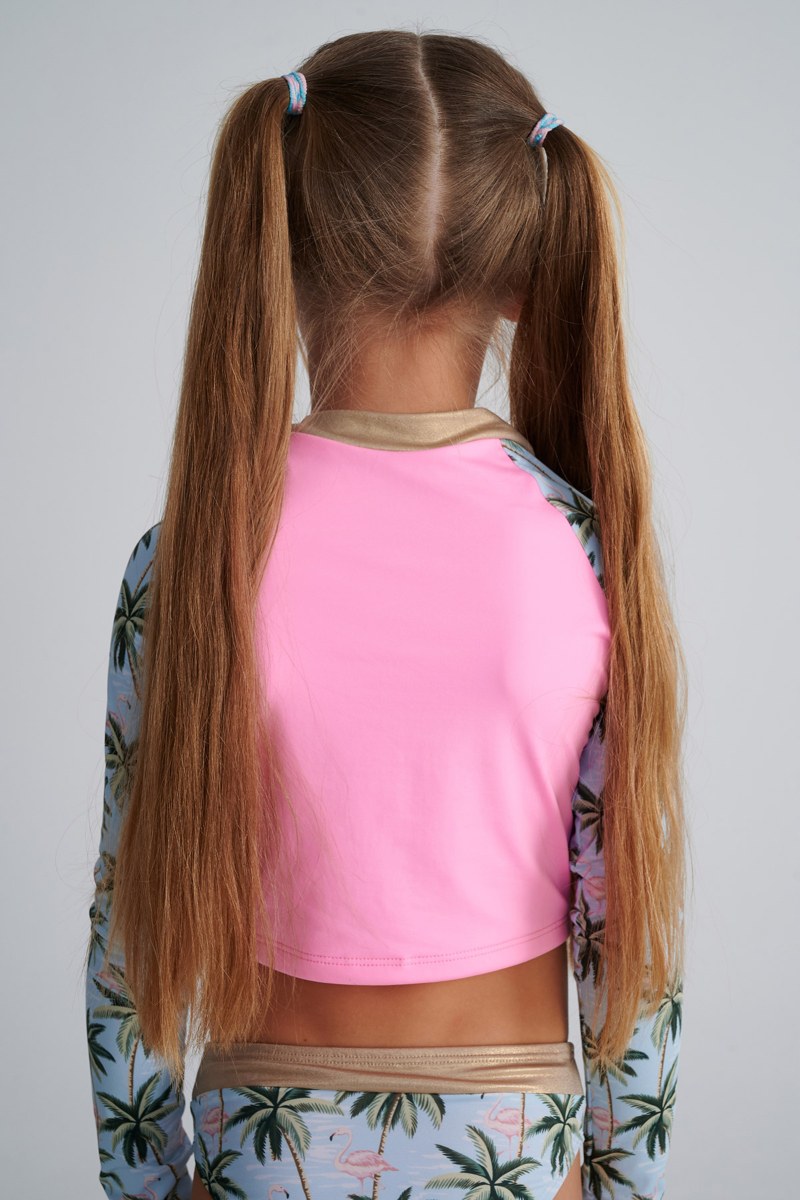 PRINTED LONG SLEEVED BIKINI SET FOR GIRLS-25616011-309