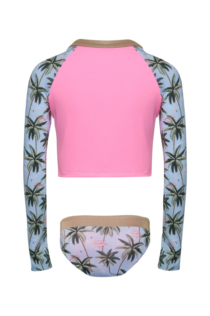 PRINTED LONG SLEEVED BIKINI SET FOR GIRLS-25616011-309