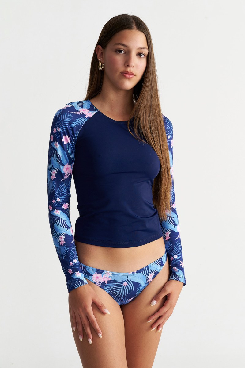 PRINTED LONG SLEEVED BIKINI SET FOR TEENS-25616160-999