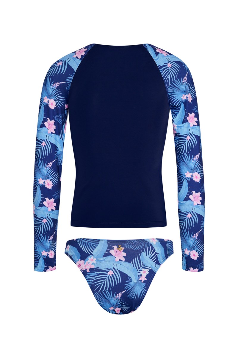 PRINTED LONG SLEEVED BIKINI SET FOR TEENS-25616160-999