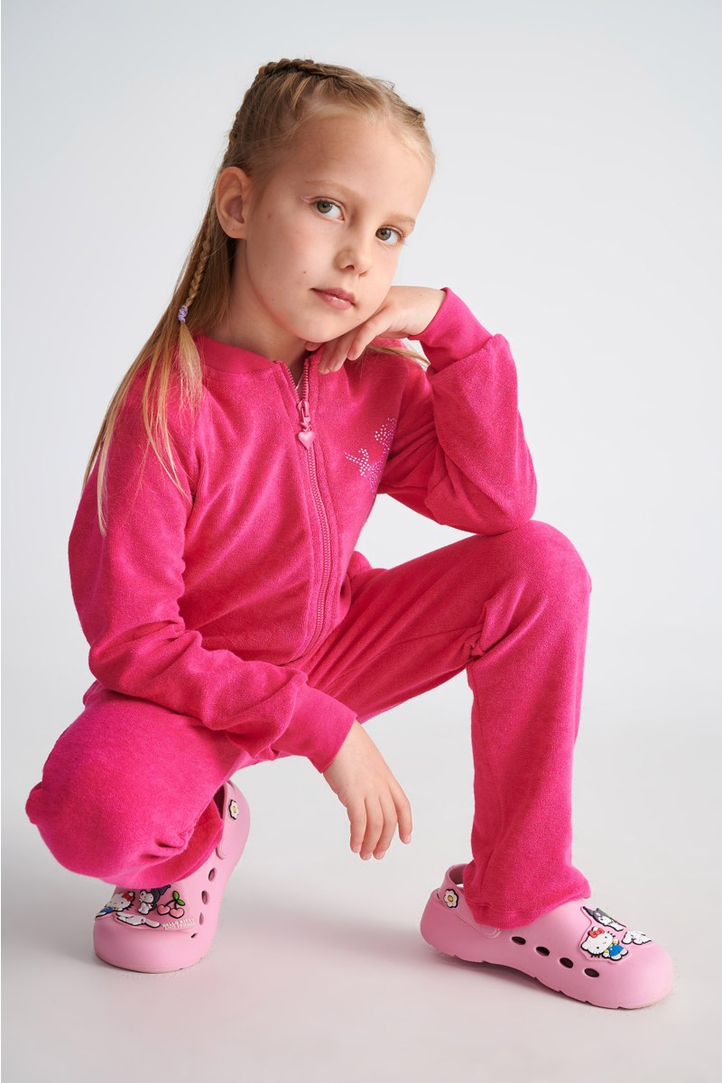 STRASS EMBELLISHED TERRY TRACK SET FOR GIRLS-25618054-714