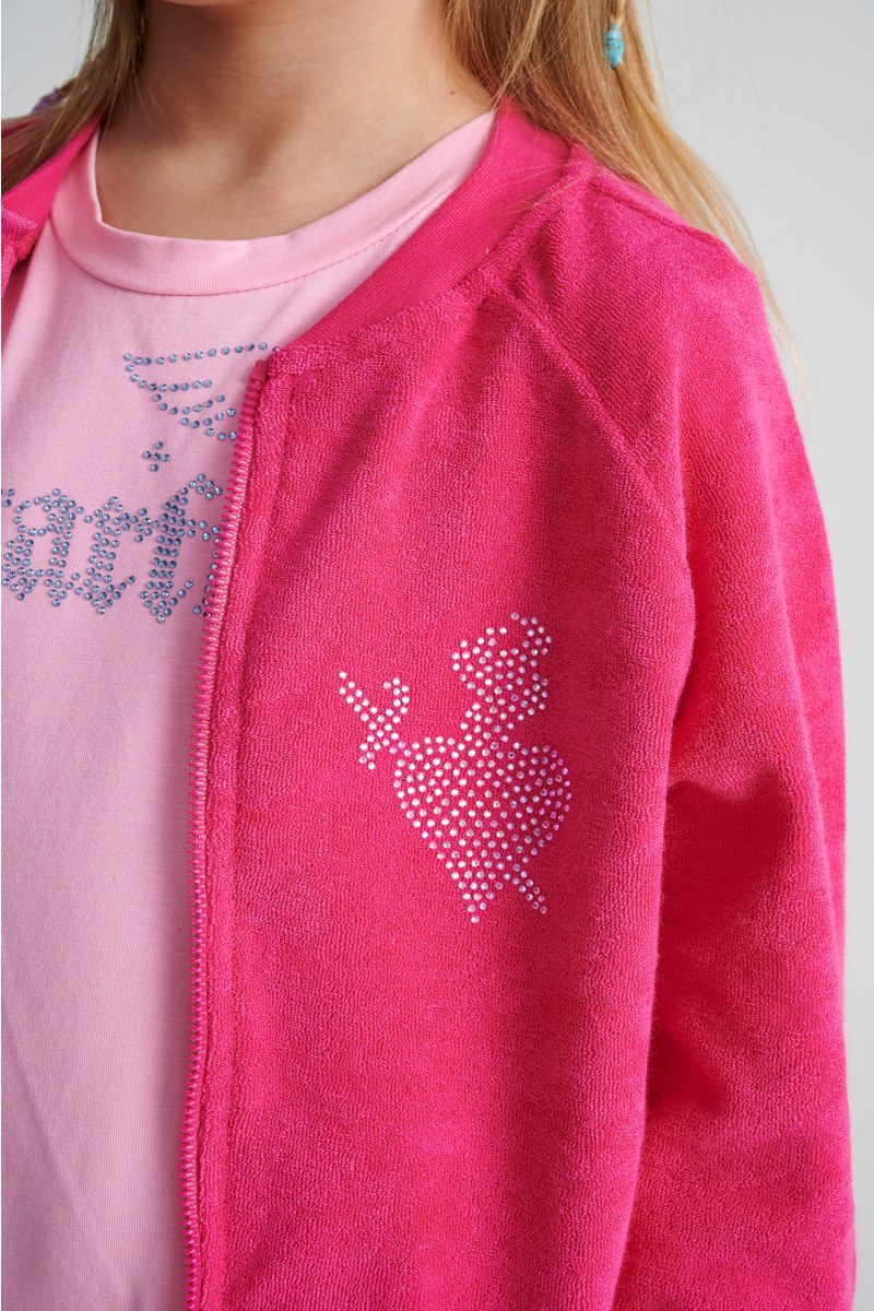 STRASS EMBELLISHED TERRY TRACK SET FOR GIRLS-25618054-714