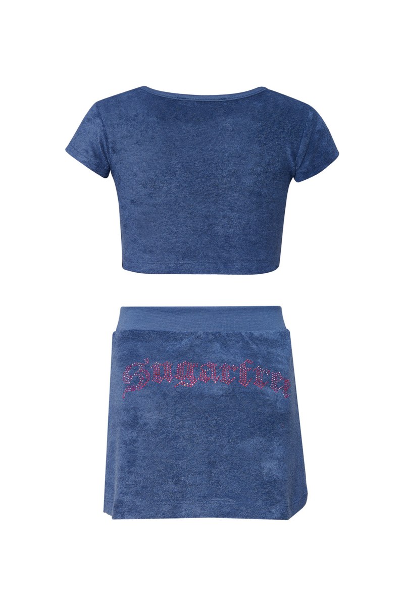 MONOCHROME TERRY TOP/SKIRT SET FOR GIRLS-25618094-423