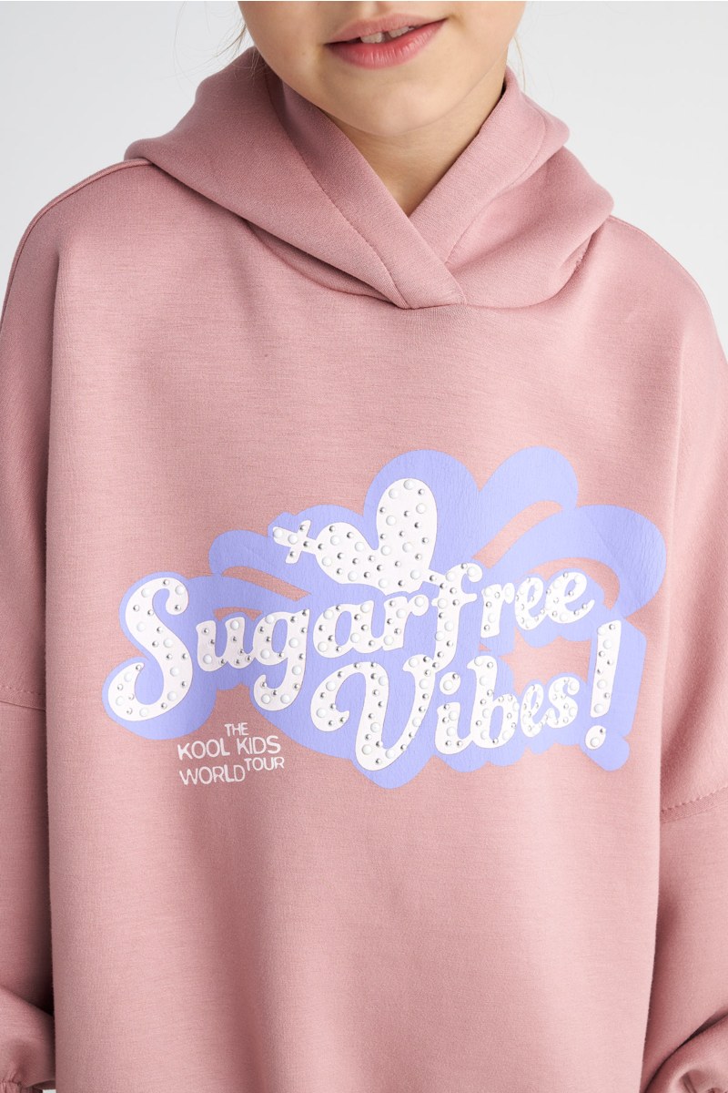 OVERSIZED COTTON HOODIE DRESS/TOP FOR GIRLS-25632001-103