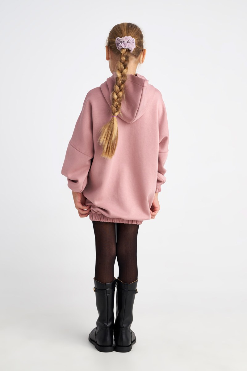 OVERSIZED COTTON HOODIE DRESS/TOP FOR GIRLS-25632001-103