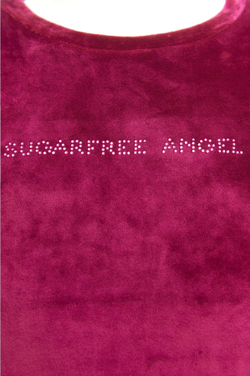 STRASS EMBELLISHED SUPER SOFT VELOUR TOP FOR GIRLS-25632028-633