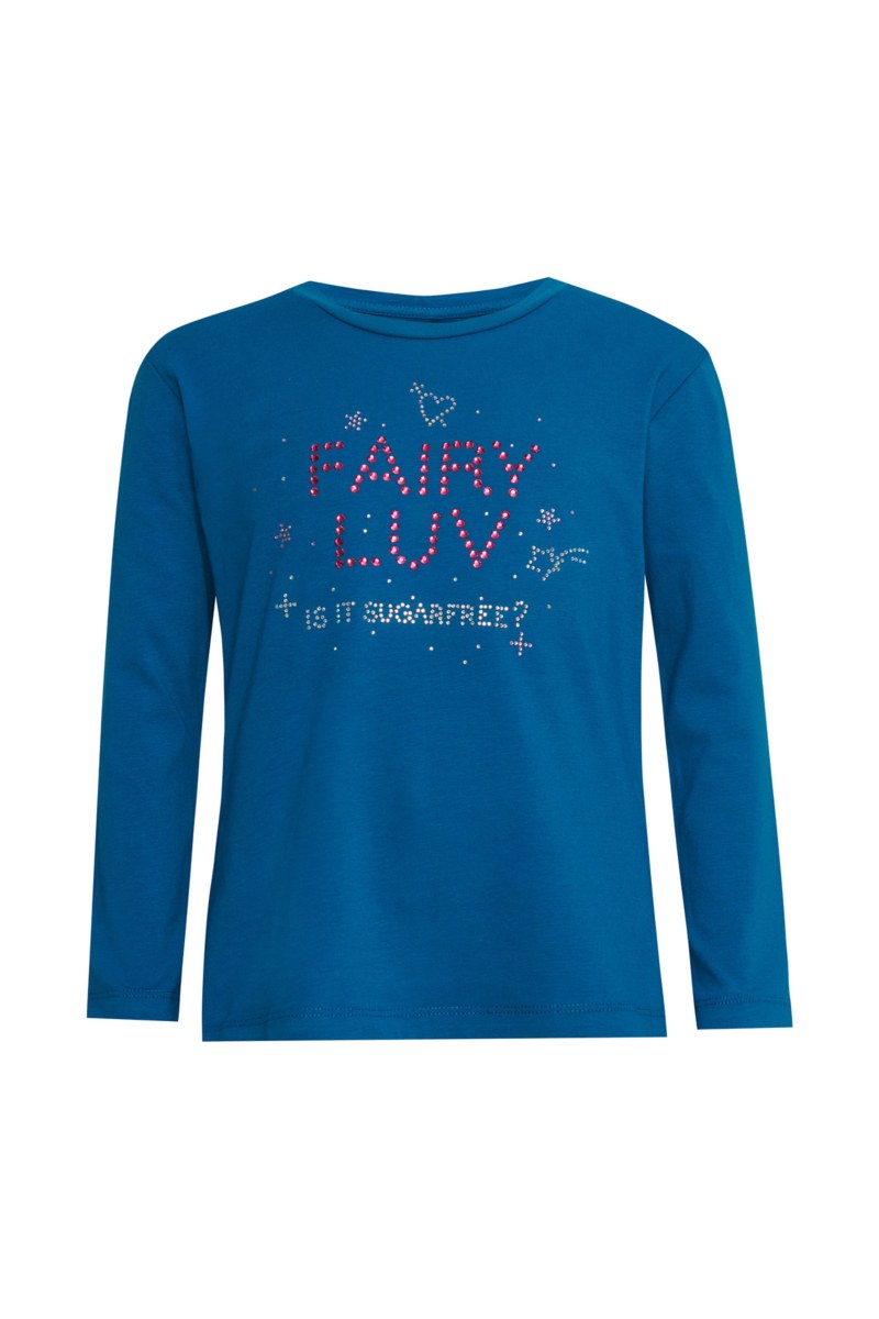 EMBELLISHED LONG SLEEVED COTTON TOP FOR GIRLS-25632051-414