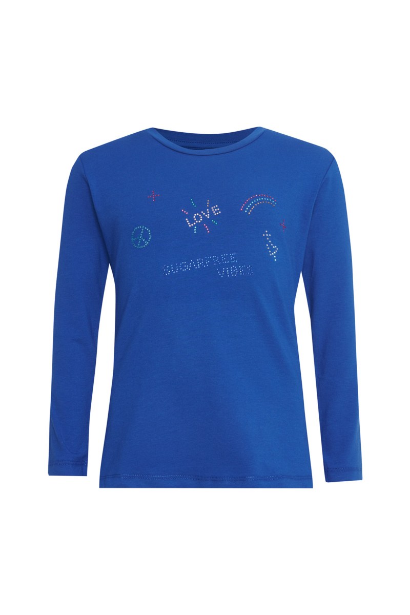 EMBELLISHED LONG SLEEVED COTTON TOP FOR GIRLS-25632052-425