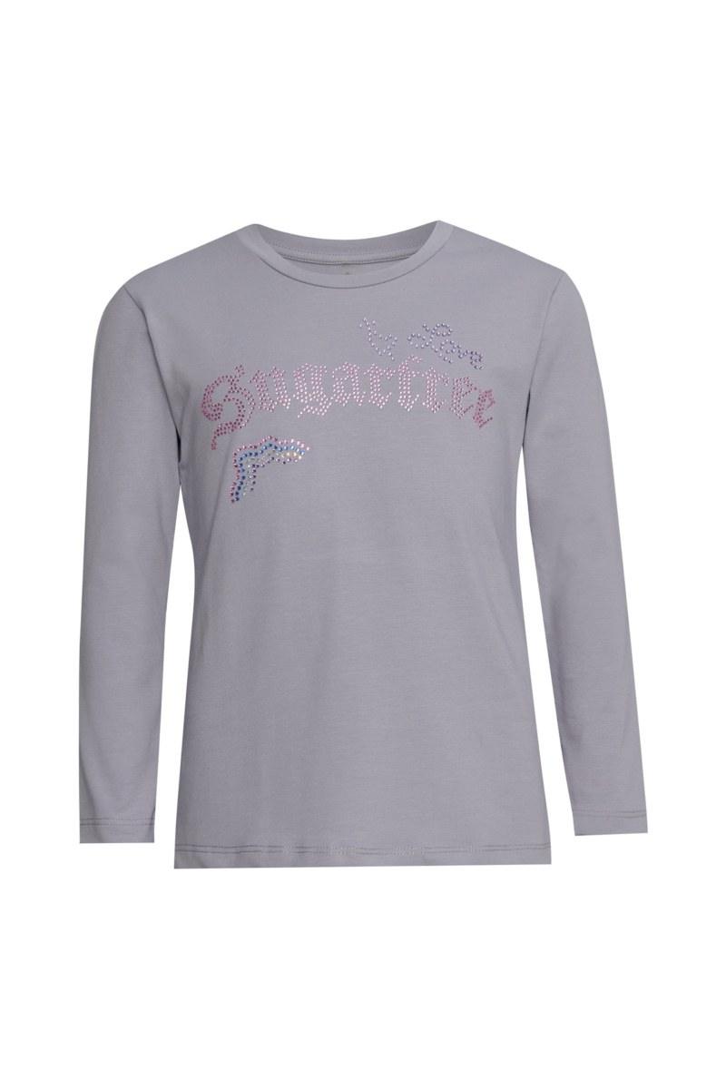EMBELLISHED LONG SLEEVED COTTON TOP FOR GIRLS-25632054-203
